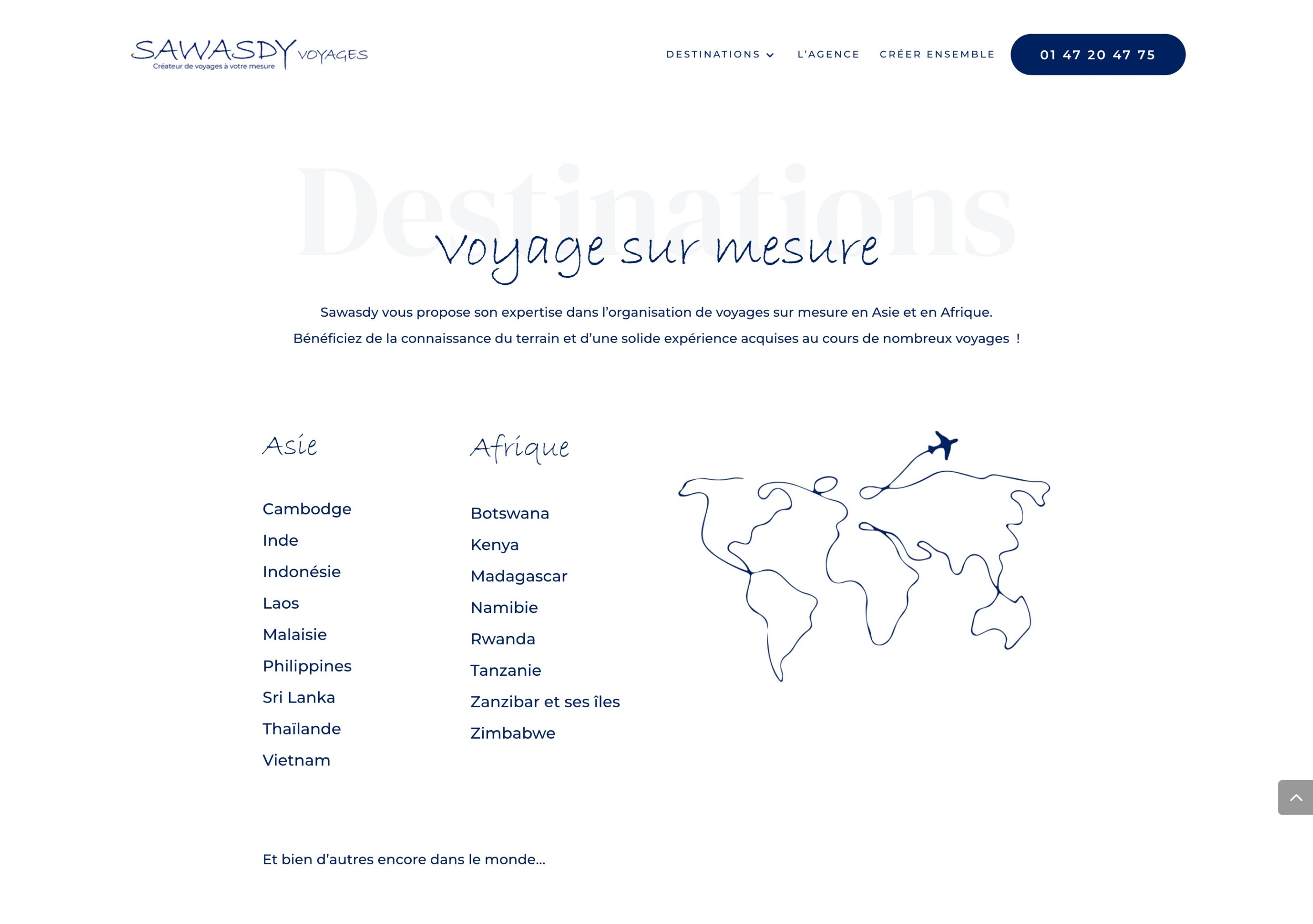 Sawasdy Voyages - Site Vitrine - WordPress